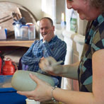 Oxford Ceramics Fair 2014 - Marie Prett building a bull terrier